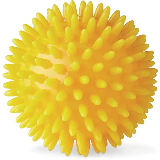 "Massage ball with knobs 8 cm yellow image"