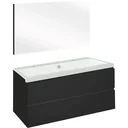 Concept bathroom furniture with mirror 100cm - black/white