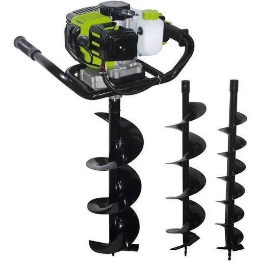 "Petrol drill ZI-ELB70 | 70 cm | 1.65 kW | 3000 rpm | including 3 drill bits (100/150/200 mm) image"