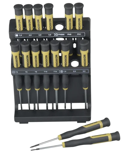 "MICRO-DRIVER screwdriver set, 15 pieces in holder image"