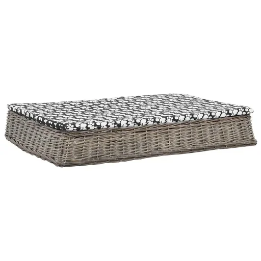 "Dog bed with pillow flat design image"