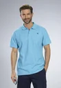 Printed polo shirt, color apua, size M