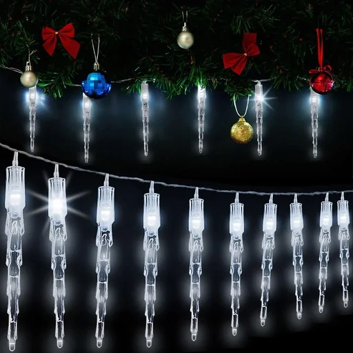 "Christmas icicle light chain 10 LEDs 6.2m image"