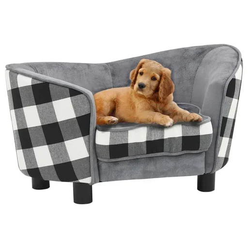 "Dog bench 68x38x38 cm plush grey image"