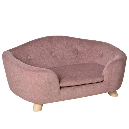 "Pet sofa dog mat dog bed dog sofa dog couch cat sofa with cushion back pocket plush foam pine wood image"
