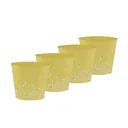 Metal planter in grey, set of 3