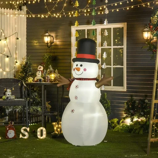 "Christmas inflatable snowman 100 cm x 80 cm x 182 cm | Aosom.de image"
