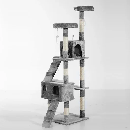 "Cat tree climbing tree cat sisal gray image"