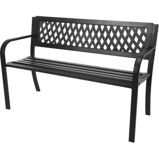 "Pro Garden Garden Bench - 119x50x75 cm - Black - Steel image"