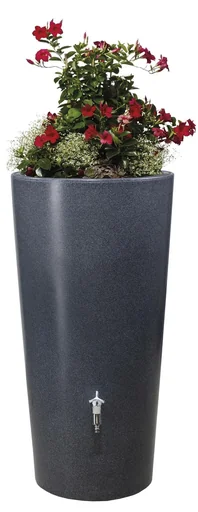 "Rain storage tank / rain barrel STONE 2in1 210 L, lava image"