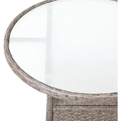 "Poly Rattan Table - Ø 60cm - Cream - Round image"