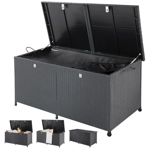 "Storage box for cushions - polyrattan image"