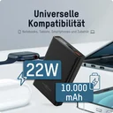 Powerbank 10000 PS222PD, Quick Charg 3.0 and Huawei Supercharge - black