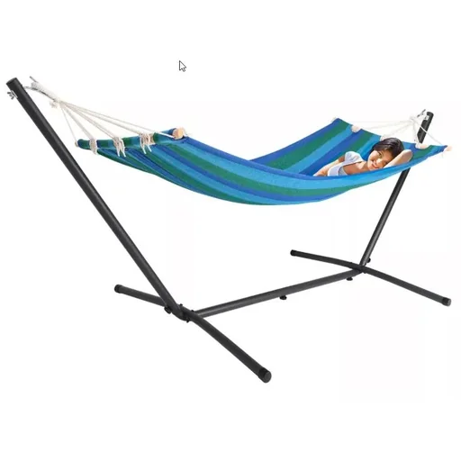 "Hammock - Metal Frame - 200 x 80 cm - Blue image"