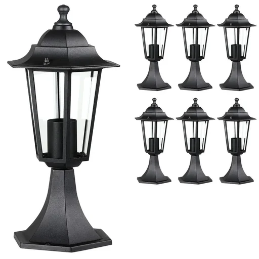 "Garden lamp set of 6 anthracite 39 x 17 cm image"