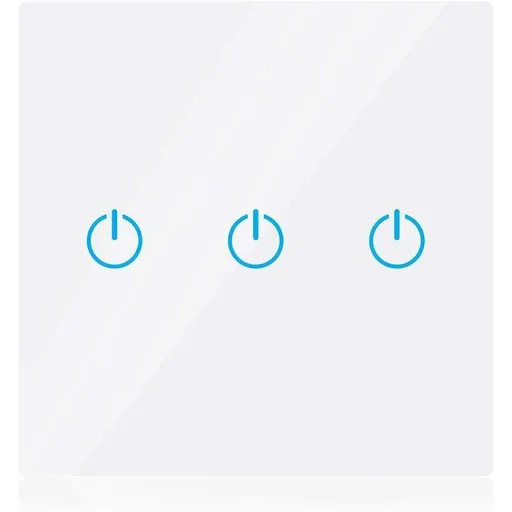 "Smarthome VT-5005 Built-in WiFi Touch Switch - 3 Buttons - White - Works with Amazon Alexa and Google Home Assistant image"