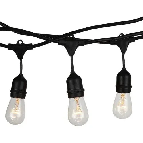 "VT-713 Waterproof cable E27 complete with 15 fittings - Prick cable - Party lighting - E27 - 15 meters - connectable image"
