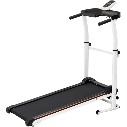 "Treadmill with 3 incline angles black/white image"
