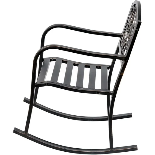 "Rocking chair garden chair antique metal bronze image"