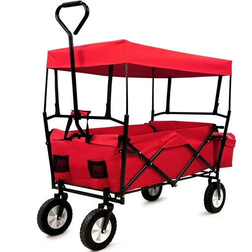 "Foldable handcart with removable roof image"
