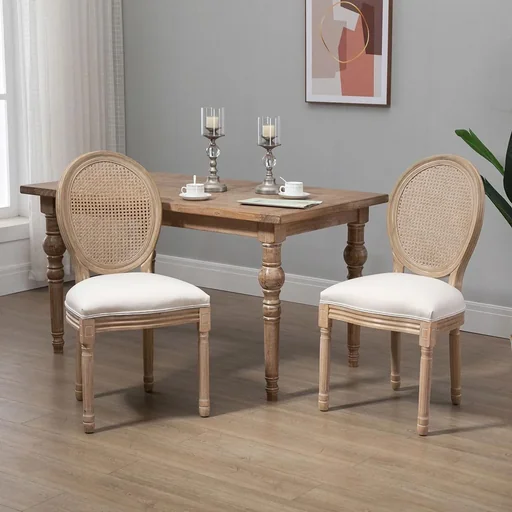 "Set of 2 dining chairs 49 cm x 56 cm x 96 cm image"