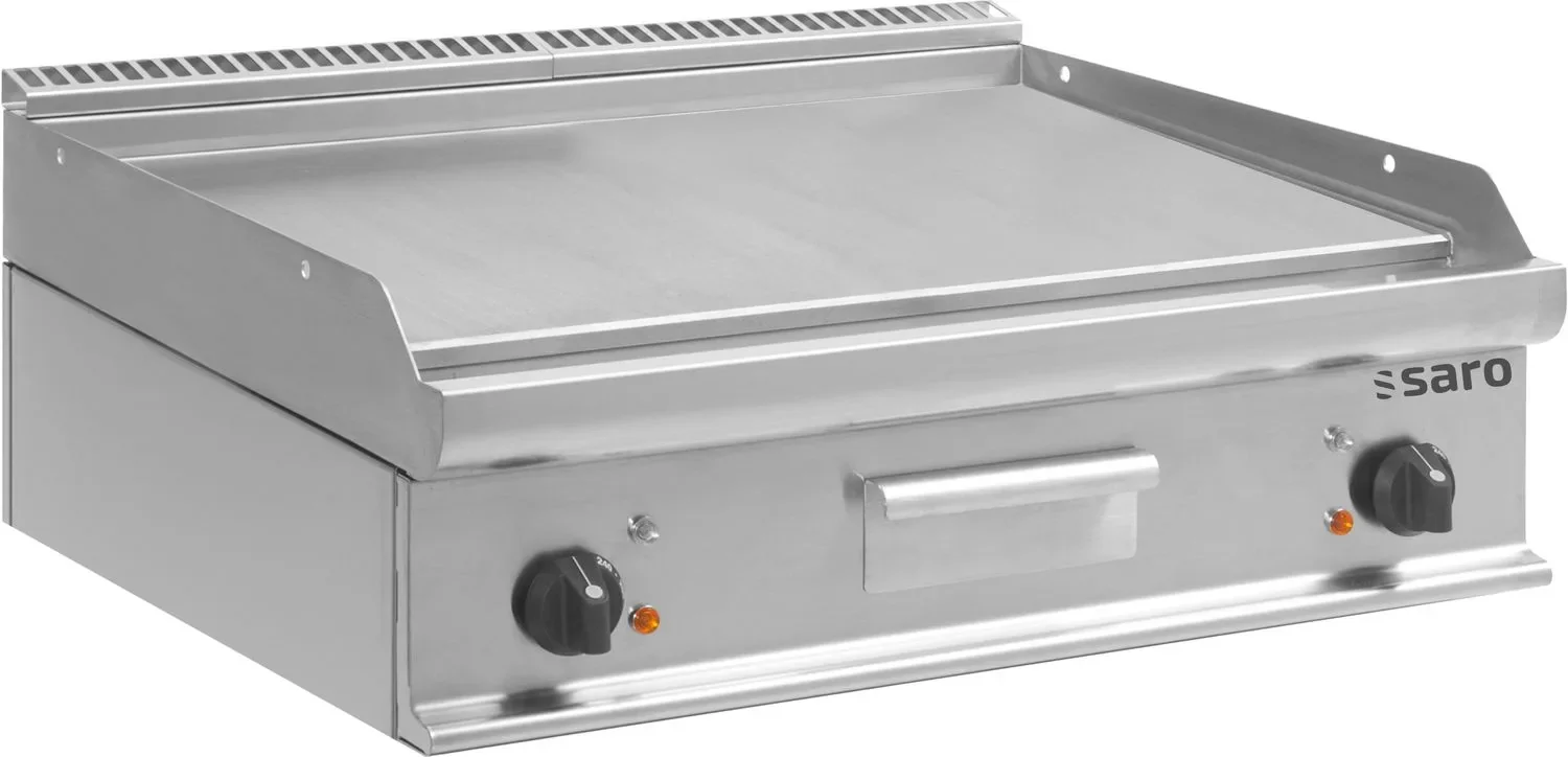 "Saro Elektrische grillplaat, bakplaat - Model E7/KTE2BBL, Professioneel, roestvrij staal image"
