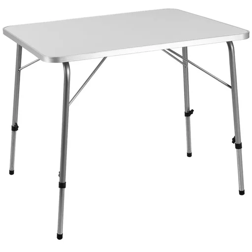 "Garden table / camping table - foldable - aluminum - gray - 80x60x50/69cm image"