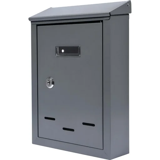 "NL letterbox with 2 buttons - graphite - 285x200x60 mm image"