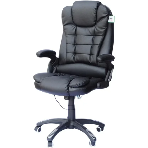 "Massage executive chair gaming chair with heat function rotatable black image"