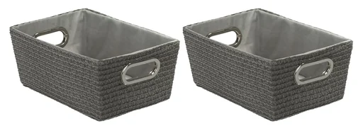 "CHROMO storage basket, grey, set of 2 image"
