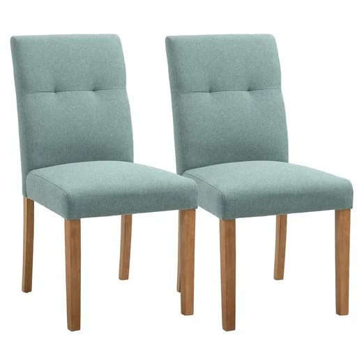 "Dining room chairs set of 2 with upholstered seat chair upholstered chair linen-polyester fabric foam rubber wood green 50 x image"