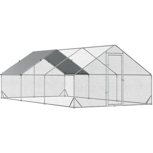 "Large chicken coop, rabbit grid, chicken coop, winterproof, mobile run image"