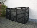 Garbage can box "Vario III" for 3 tons, anthracite