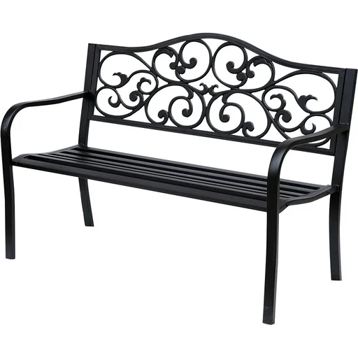 "Garden bench 3-seater steel bench image"
