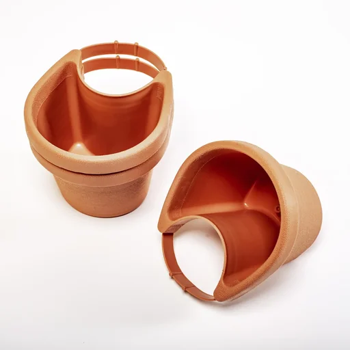 "Plant pot for downpipe/gutter, terracotta, 3 pieces image"
