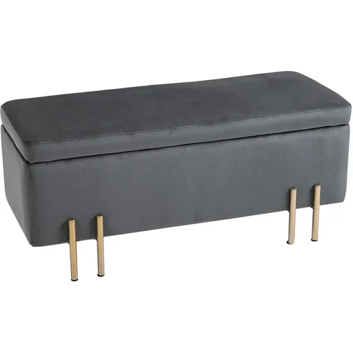 "Elegant sofa with storage space, dark grey image"