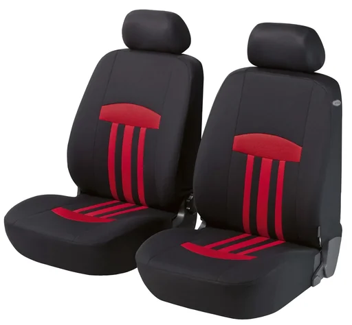 "Car seat covers ZIPP-IT Basic Kent red for front seats with zipper system image"