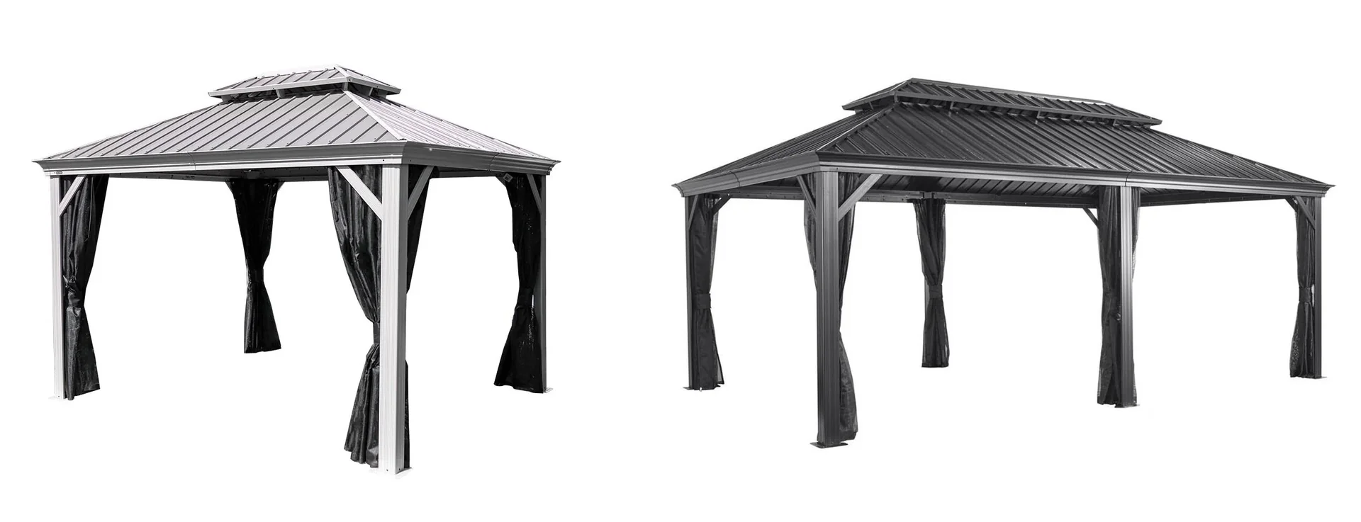 "Sojag Aluminium Paviljoen Messina 12×16 ft Antraciet - met HardTop image"