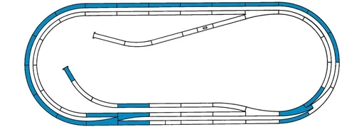 "ROCO LINE track set D (tracks with bedding) image"