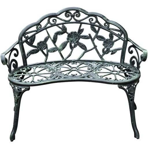 "Garden bench, park bench, bench, garden furniture, 2-seater, metal image"