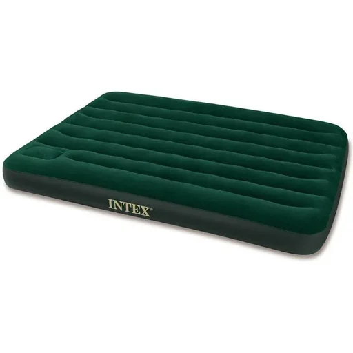 "Small 2-person air bed with built-in foot pump image"