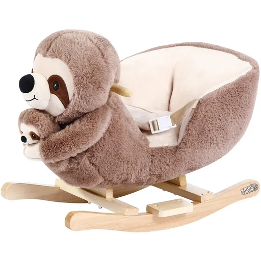 "Rocking animal - Sloth - Brown - Includes safety belt image"
