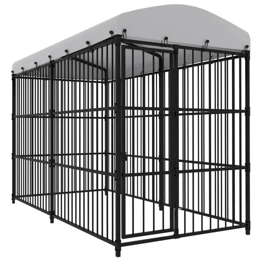 "Outdoor dog house with roof 3 image"