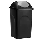 Waste bin black/silver 60L