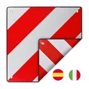 Warning sign 2 in 1 - Italy and Spain - Aluminium