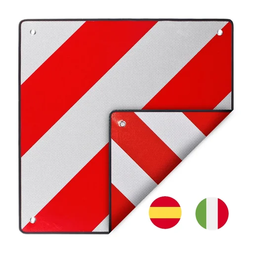 "Warning sign 2 in 1 - Italy and Spain - Aluminium image"