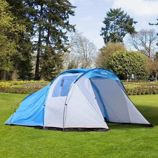 "Camping tent dome tent blue L375 x W240 x H150cm image"
