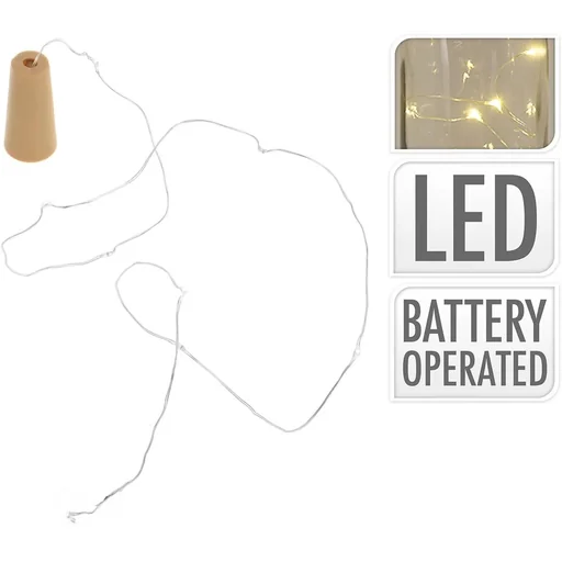 "Bottle cork with illuminated LED image"