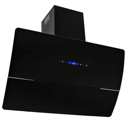 "Wall hood 756 m³/h 90 cm stainless steel black image"