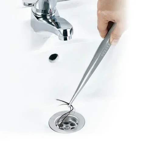 "Stainless steel drain tweezers image"